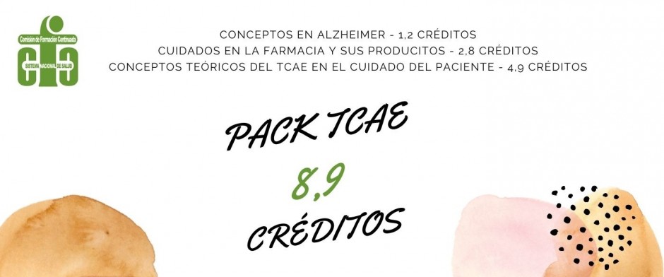 8,9 CRÉDITOS TCAE: ALZHEIMER+FARMACIA+CUIDADOS